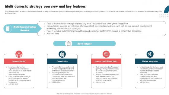 Multi Domestic Strategy Overview And Key Features International Strategy Corporations Inspiration Pdf