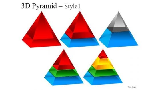 Multi Layer 3d Pyramid PowerPoint Slides And Ppt Diagrams Templates