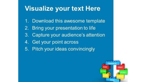 Multicolor Bricks Concepts Of Finance PowerPoint Templates Ppt Backgrounds For Slides 0713