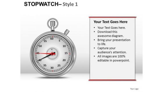 Multicolor Stopwatch 1 PowerPoint Slides And Ppt Diagram Templates