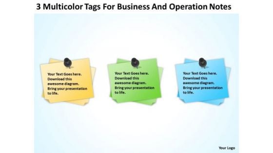 Multicolor Tags For Business And Operation Notes Ppt Plan PowerPoint Templates