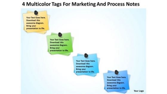 Multicolor Tags For Marketing And Process Notes Ppt Business Plan PowerPoint Templates