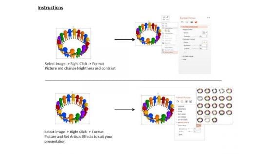 Multicolored 3d People Making Team For Success