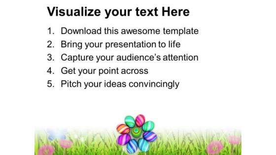 Multicolored Designer Easter Eggs PowerPoint Templates Ppt Backgrounds For Slides 0313