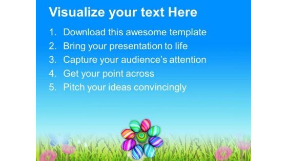 Multicolored Designer Easter Eggs PowerPoint Templates Ppt Backgrounds For Slides 0313