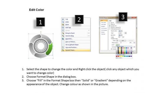 Multicolored Flow Chart With Gears Business Plan Template PowerPoint Slides