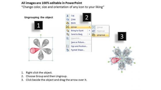 Multicolored Spoke Diagram 5 Stages Business Plan Template PowerPoint Slides