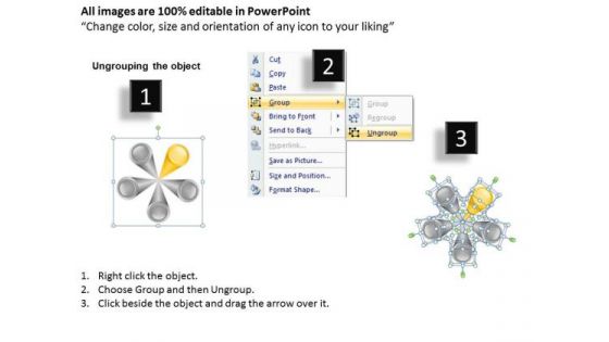 Multicolored Spoke Diagram 5 Stages Designing Business Plan PowerPoint Templates