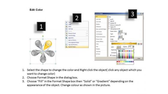 Multicolored Spoke Diagram 5 Stages Designing Business Plan PowerPoint Templates