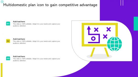 Multidomestic Plan Icon To Gain Competitive Advantage Brochure Pdf