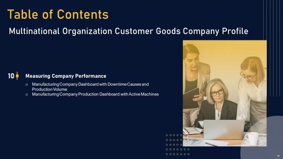 Multinational Organization Customer Goods Company Profile Ppt Powerpoint Presentation Complete Deck