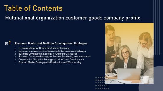 Multinational Organization Customer Goods Company Profile Table Of Contents Professional Pdf Multinational Organization Customer Goods Company Profile Table Of Contents Professional Pdf