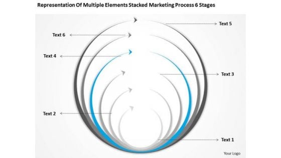 Multiple Elements Stacked Marketing Process 6 Stages Ppt Best Business Plan PowerPoint Templates