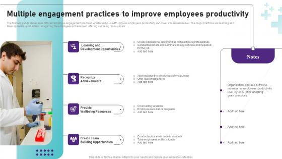Multiple Engagement Practices To Improve Operational Areas Healthcare Mockup PDF