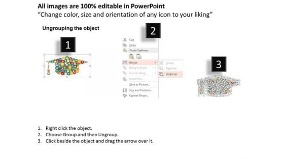 Multiple Icons In Shape Of Hat PowerPoint Templates