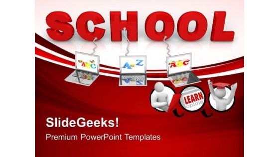 Multiple Wired To School Children PowerPoint Templates And PowerPoint Themes 0612