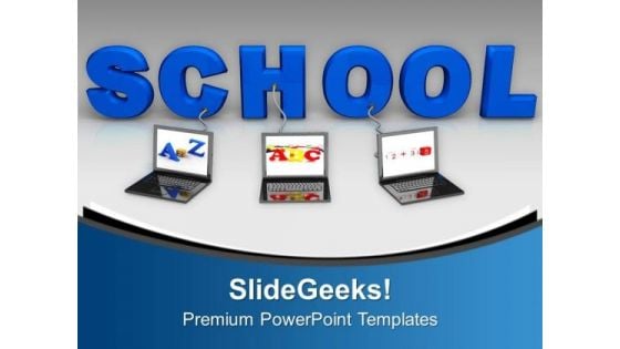 Multiple Wired To School Children PowerPoint Templates Ppt Backgrounds For Slides 0213