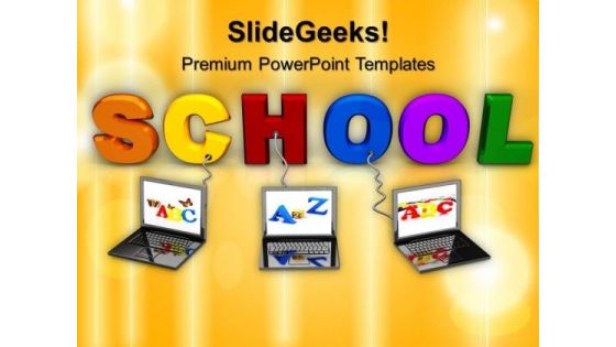 Multiple Wired To School Education PowerPoint Templates And PowerPoint Themes 0612