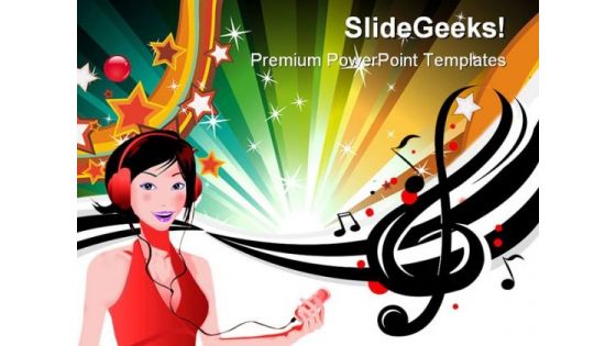 Music Girl Abstract PowerPoint Themes And PowerPoint Slides 0511 Music Girl Abstract PowerPoint Themes And PowerPoint Slides 0511