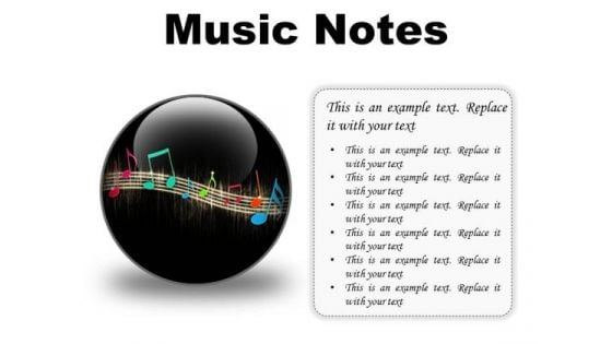 Music Notes Abstract PowerPoint Presentation Slides C