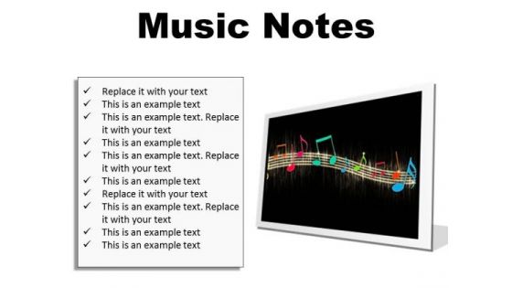 Music Notes Abstract PowerPoint Presentation Slides F