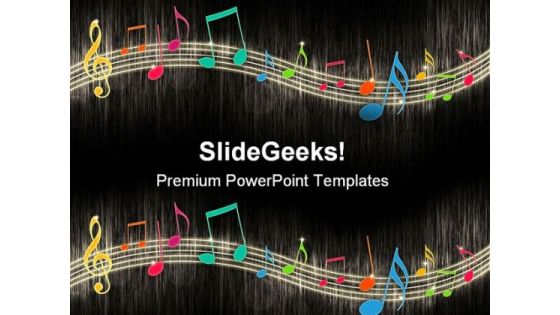 Music Notes Background Entertainment PowerPoint Themes And PowerPoint Slides 0411