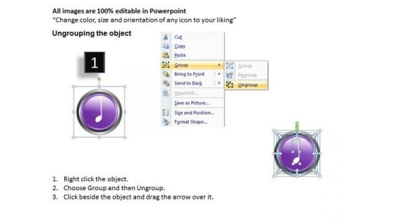 Music Notes Icons PowerPoint Graphics Slides