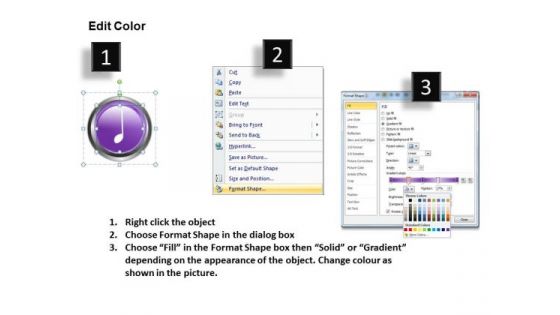 Music Notes Icons PowerPoint Graphics Slides