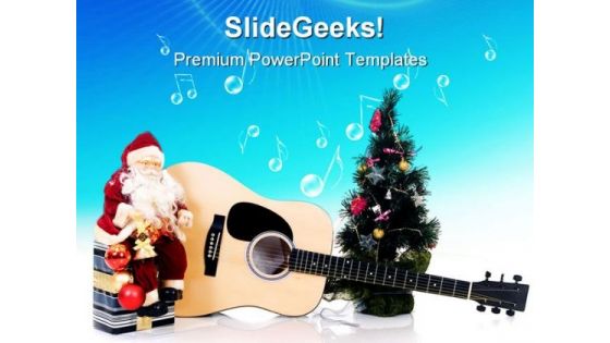 Musical Christmas Festival PowerPoint Templates And PowerPoint Backgrounds 0311