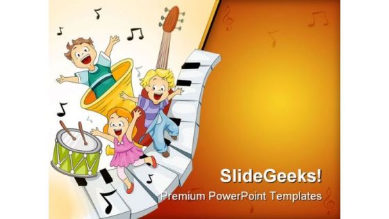 Musical Notes Entertainment PowerPoint Themes And PowerPoint Slides 0411