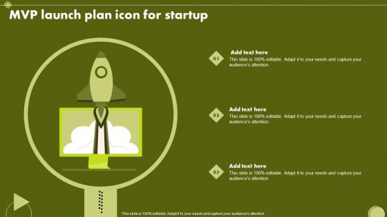 MVP Launch Plan Icon For Startup Guidelines Pdf
