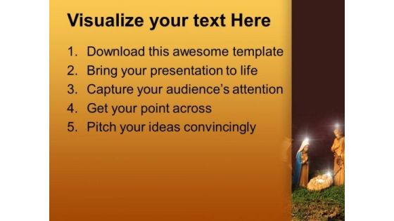 Nativity Scene Christian PowerPoint Templates And PowerPoint Themes 0712