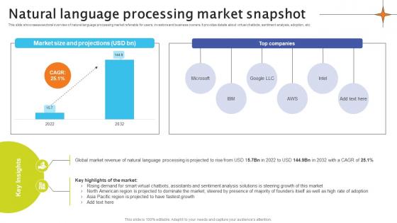 Natural Language Processing Market Snapshot Crafting Interactions A Guide AI SS V