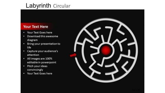 Navigate Out Of Maze PowerPoint Templates Editable Ppt Slides