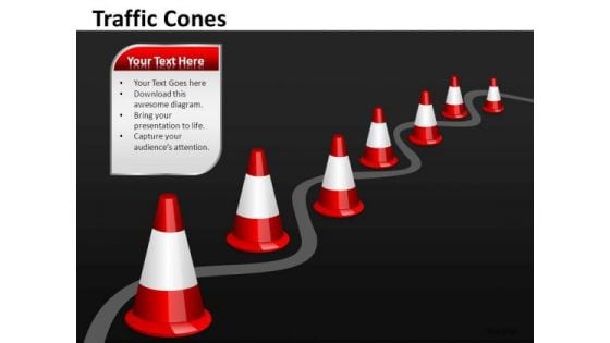 Navigating Obstacles Changing Direction Traffic Cones PowerPoint Slides