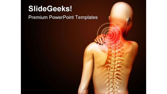 Neck Pain Medical PowerPoint Backgrounds And Templates 1210