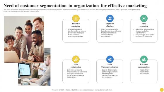 Need Of Customer Segmentation In Organization For Effective User Segmentation Background Pdf