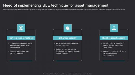 Need Of Implementing Ble Maximizing Efficiency With Asset Tracking Solutions Themes Pdf