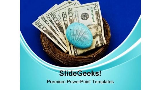 Nest Egg Money PowerPoint Templates And PowerPoint Backgrounds 0211