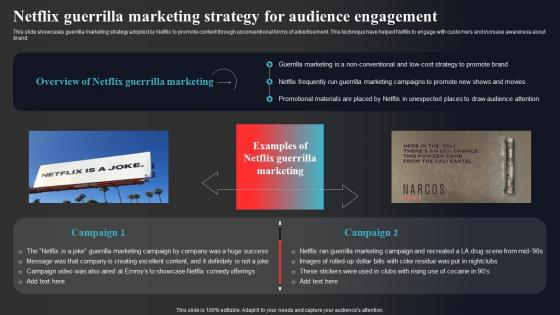 Netflix Guerrilla Marketing Strategy For Audience Engagement Enhancing Online Visibility Themes Pdf Netflix Guerrilla Marketing Strategy For Audience Engagement Enhancing Online Visibility Themes Pdf