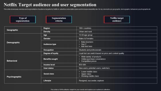 Netflix Target Audience And User Segmentation Enhancing Online Visibility Diagrams Pdf Netflix Target Audience And User Segmentation Enhancing Online Visibility Diagrams Pdf