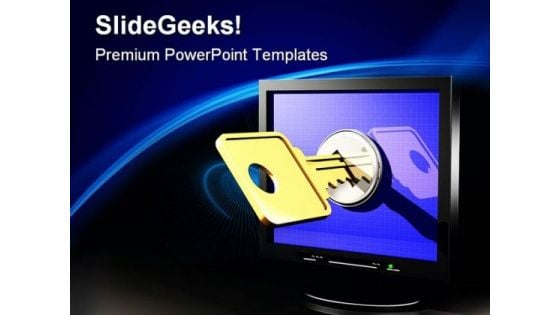 Network Access Computer PowerPoint Themes And PowerPoint Slides 0411