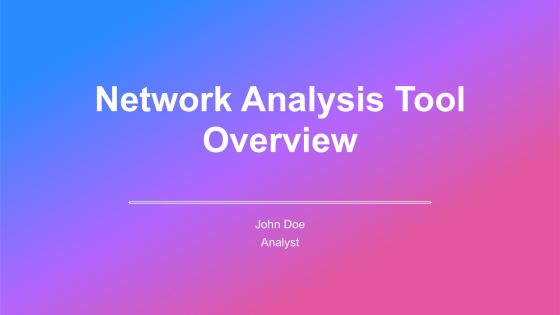 Network Analysis Tool Overview PPT Sample AT