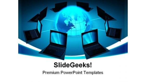 Network Concept Computer PowerPoint Themes And PowerPoint Slides 0411