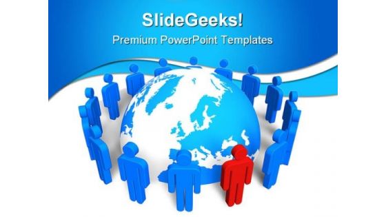 Network Concept Leadership PowerPoint Themes And PowerPoint Slides 0311