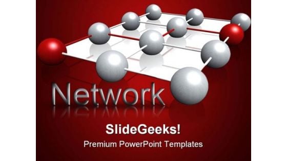 Network Internet PowerPoint Template 0810