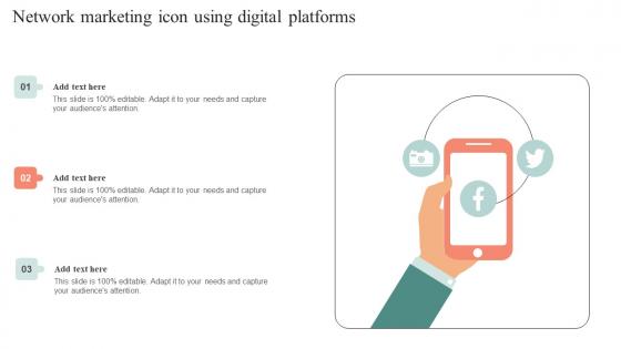 Network Marketing Icon Using Digital Platforms Slides Pdf