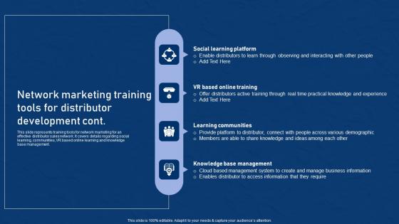 Network Marketing Training Tools Effective Network Marketing Promotion Tactics Icons Pdf