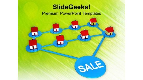 Network Of Real Estate Sale PowerPoint Templates Ppt Backgrounds For Slides 0113