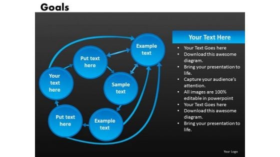 Network Path Diagram To Goals PowerPoint Templates Ppt Slides